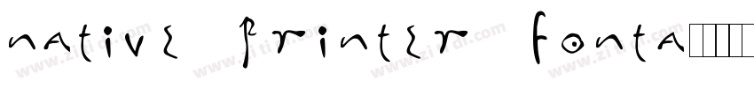 Native Printer FontA字体转换